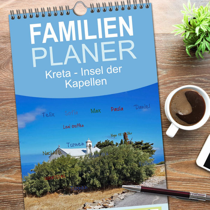 Kreta - Insel der Kapellen (CALVENDO Familienplaner 2026)
