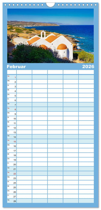 Kreta - Insel der Kapellen (CALVENDO Familienplaner 2026)