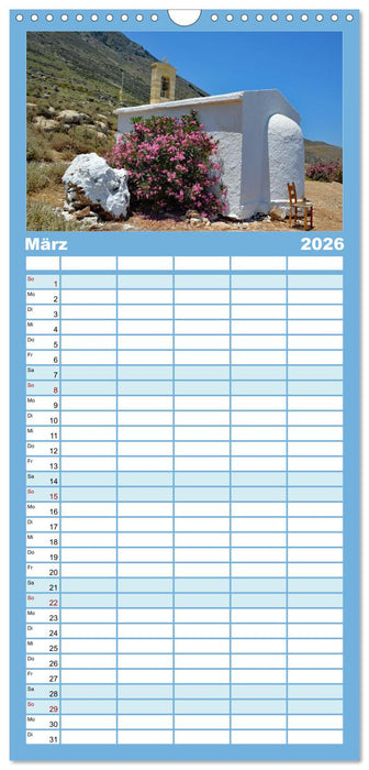 Kreta - Insel der Kapellen (CALVENDO Familienplaner 2026)