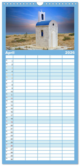 Kreta - Insel der Kapellen (CALVENDO Familienplaner 2026)