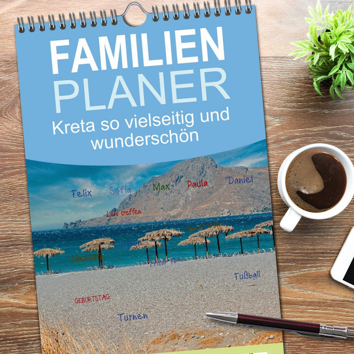 Kreta so vielseitig und wunderschön (CALVENDO Familienplaner 2026)