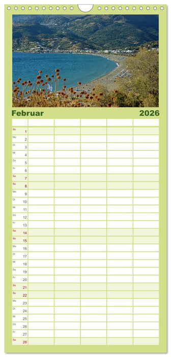 Kreta so vielseitig und wunderschön (CALVENDO Familienplaner 2026)