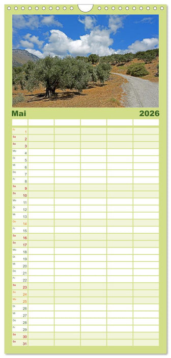 Kreta so vielseitig und wunderschön (CALVENDO Familienplaner 2026)