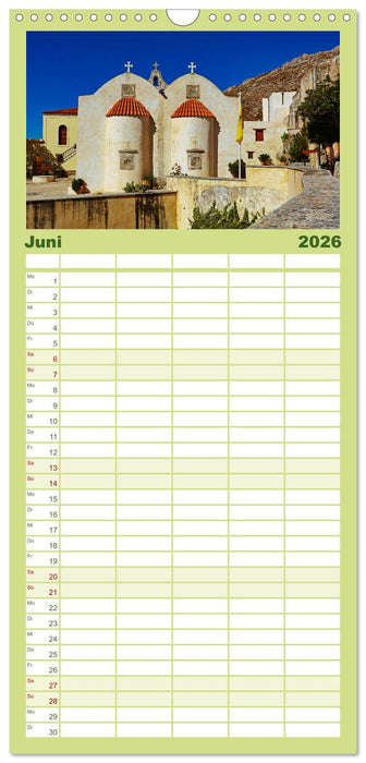 Kreta so vielseitig und wunderschön (CALVENDO Familienplaner 2026)