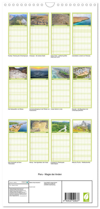 Peru - Magie der Anden (CALVENDO Familienplaner 2026)