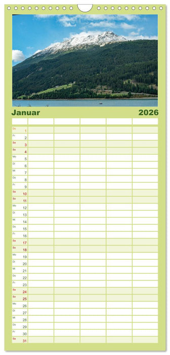 Der Reschensee - ein Panormanen-Abenteuer (CALVENDO Familienplaner 2026)