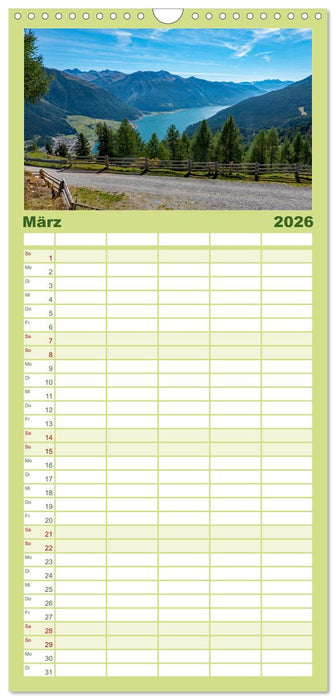 Der Reschensee - ein Panormanen-Abenteuer (CALVENDO Familienplaner 2026)