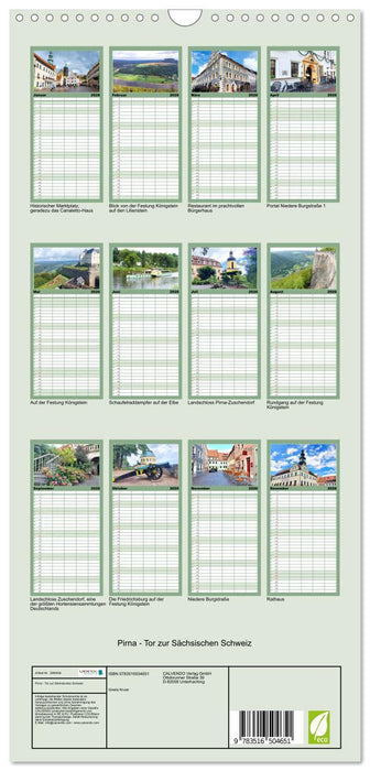 Pirna - Tor zur Sächsischen Schweiz (CALVENDO Familienplaner 2026)