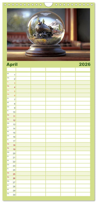 Miniaturwelt in der Glaskugel (CALVENDO Familienplaner 2026)