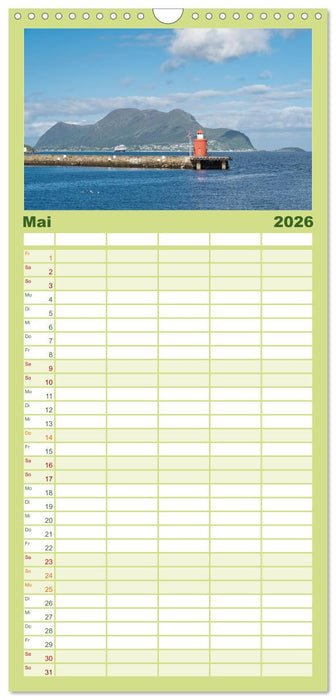 Norwegens wunderschöne Fjorde (CALVENDO Familienplaner 2026)