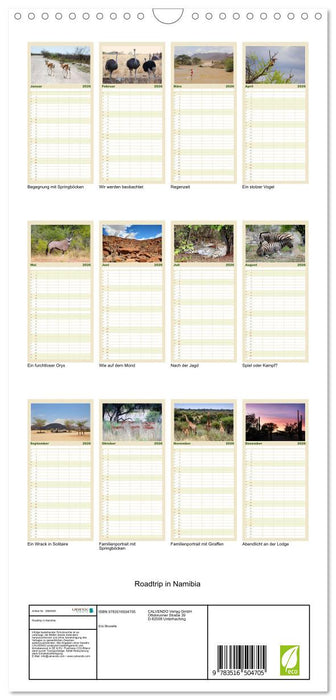Roadtrip in Namibia (CALVENDO Familienplaner 2026)