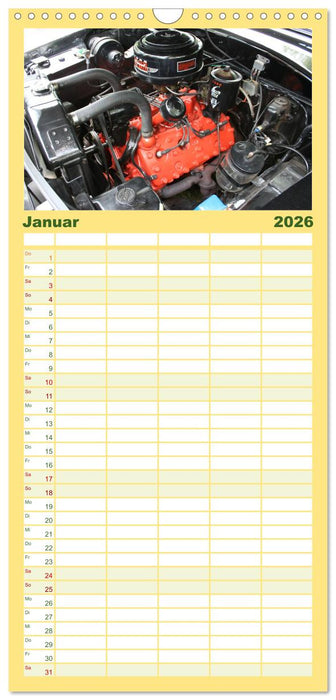 Ford Flathead V8 Motoren (CALVENDO Familienplaner 2026)