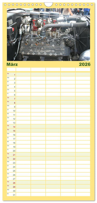 Ford Flathead V8 Motoren (CALVENDO Familienplaner 2026)