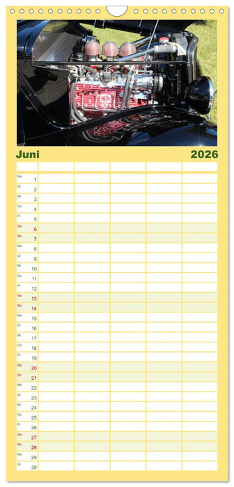 Ford Flathead V8 Motoren (CALVENDO Familienplaner 2026)