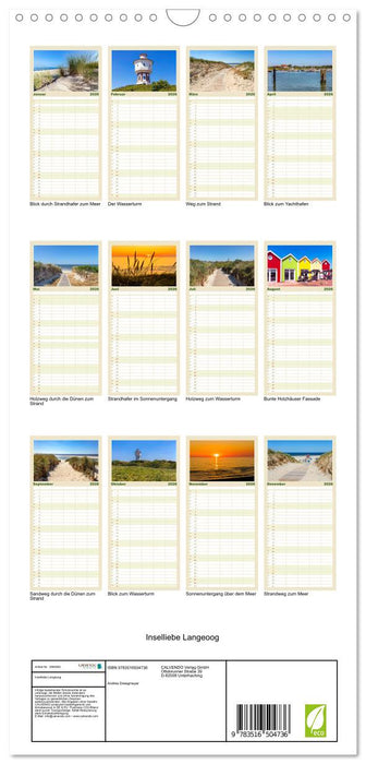 Inselliebe Langeoog (CALVENDO Familienplaner 2026)