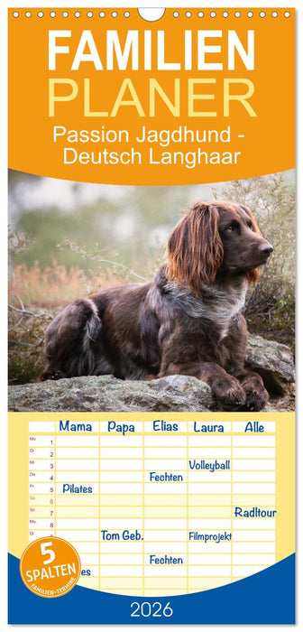 Passion Jagdhund - Deutsch Langhaar (CALVENDO Familienplaner 2026)