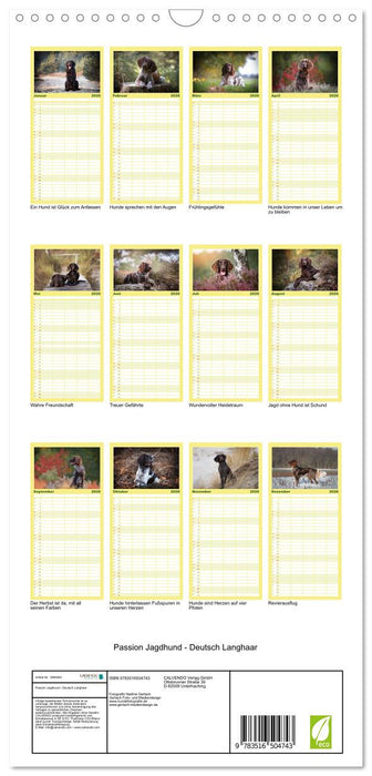 Passion Jagdhund - Deutsch Langhaar (CALVENDO Familienplaner 2026)