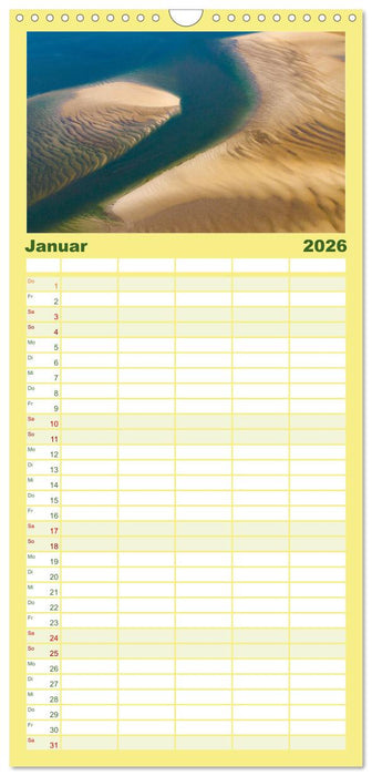 Das Wattenmeer aus der Vogelperspektive (CALVENDO Familienplaner 2026)