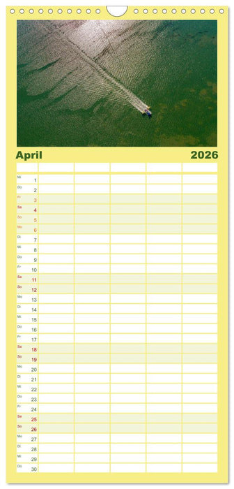 Das Wattenmeer aus der Vogelperspektive (CALVENDO Familienplaner 2026)