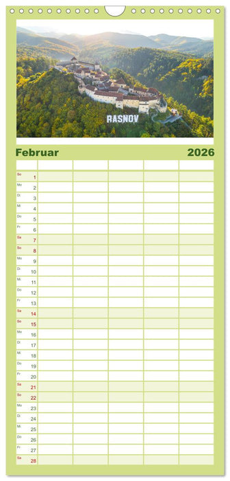 Rumänien - Zwischen Gebirgen und dem Meer. (CALVENDO Familienplaner 2026)