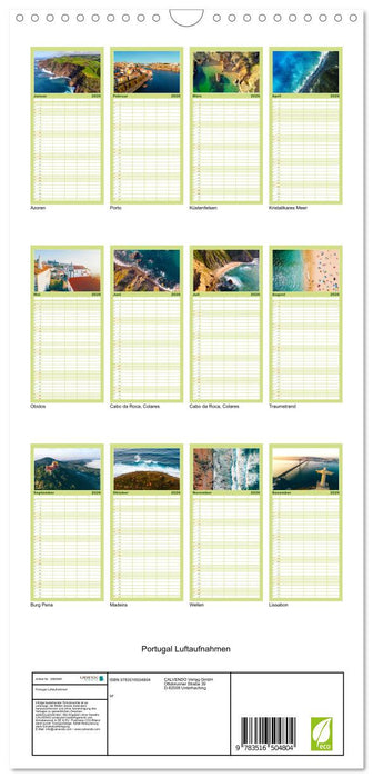 Portugal Luftaufnahmen (CALVENDO Familienplaner 2026)