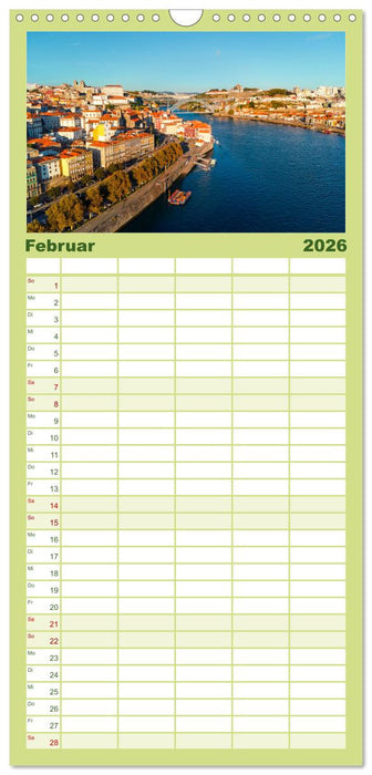 Portugal Luftaufnahmen (CALVENDO Familienplaner 2026)