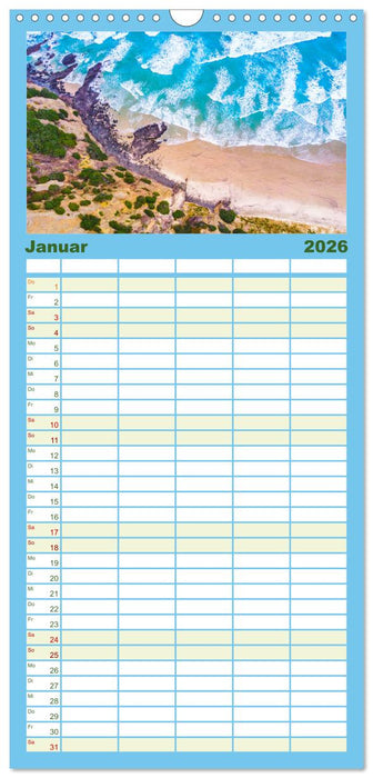 Neuseeland Luftaufnahmen (CALVENDO Familienplaner 2026)