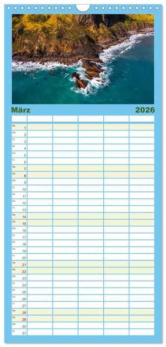 Neuseeland Luftaufnahmen (CALVENDO Familienplaner 2026)