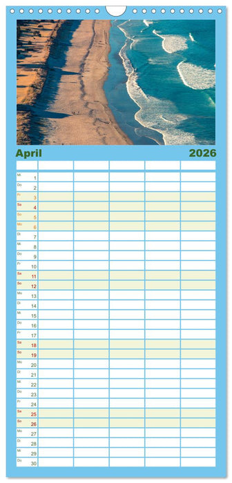 Neuseeland Luftaufnahmen (CALVENDO Familienplaner 2026)