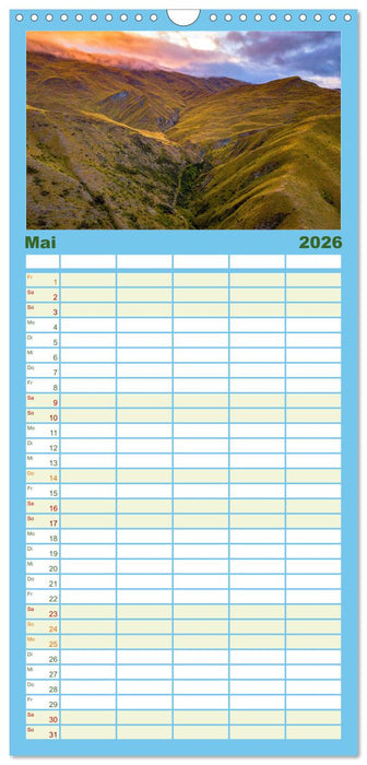 Neuseeland Luftaufnahmen (CALVENDO Familienplaner 2026)