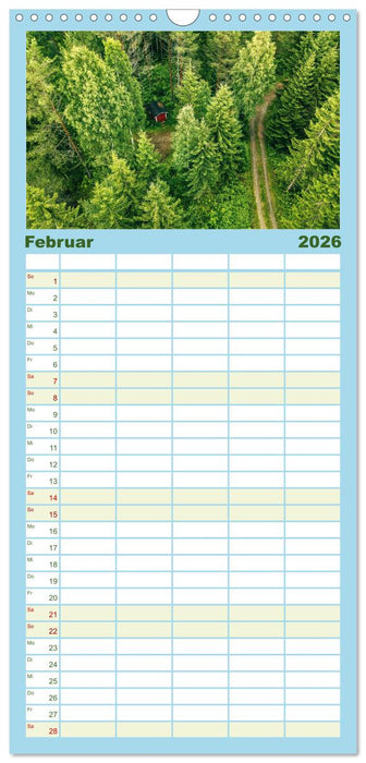 Norwegen Luftaufnahmen (CALVENDO Familienplaner 2026)