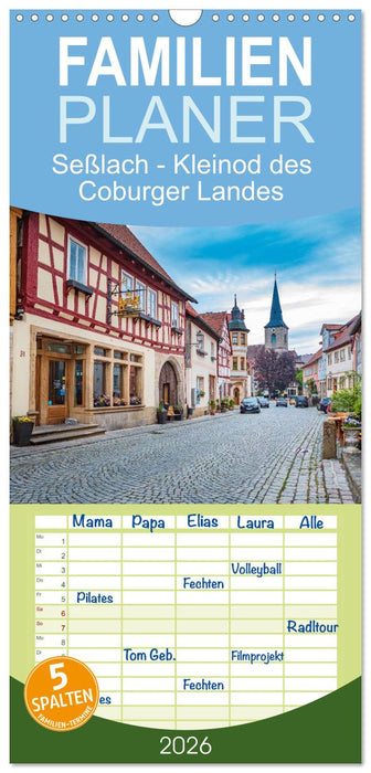 Seßlach - Kleinod des Coburger Landes (CALVENDO Familienplaner 2026)