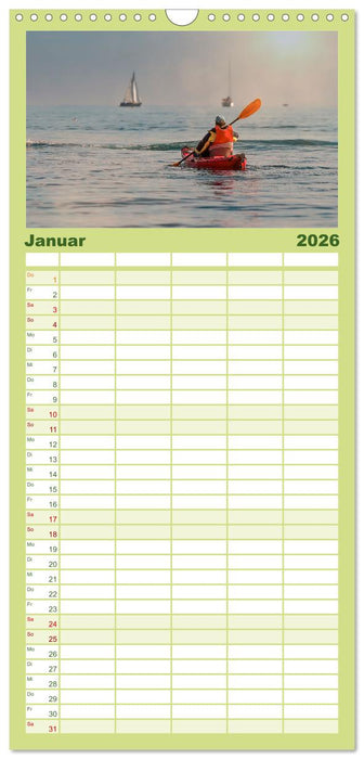 Kajak Abenteuer (CALVENDO Familienplaner 2026)