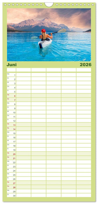 Kajak Abenteuer (CALVENDO Familienplaner 2026)