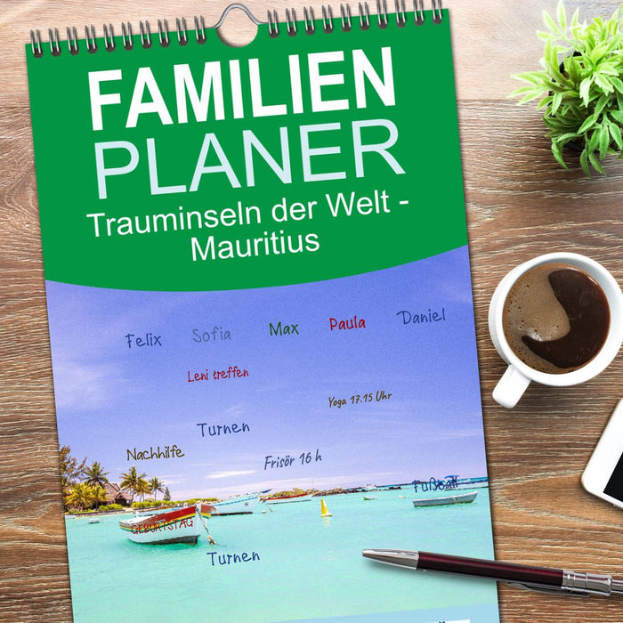 Trauminseln der Welt - Mauritius (CALVENDO Familienplaner 2026)