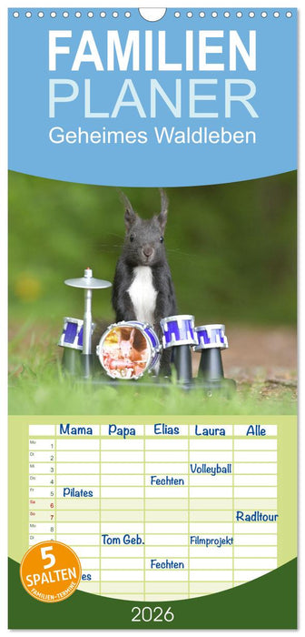 Geheimes Waldleben (CALVENDO Familienplaner 2026)