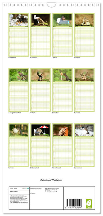 Geheimes Waldleben (CALVENDO Familienplaner 2026)