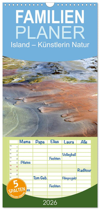 Island – Künstlerin Natur (CALVENDO Familienplaner 2026)