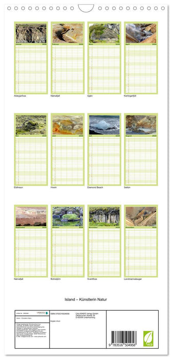 Island – Künstlerin Natur (CALVENDO Familienplaner 2026)