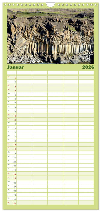 Island – Künstlerin Natur (CALVENDO Familienplaner 2026)
