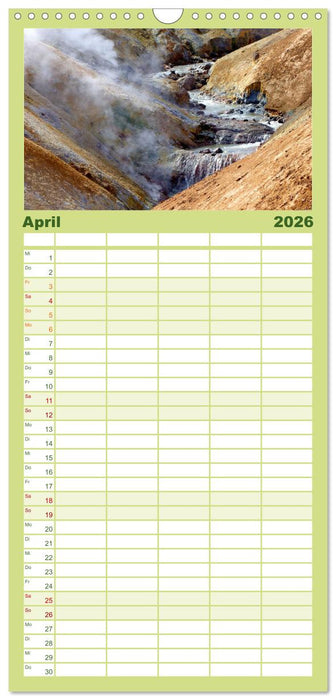 Island – Künstlerin Natur (CALVENDO Familienplaner 2026)