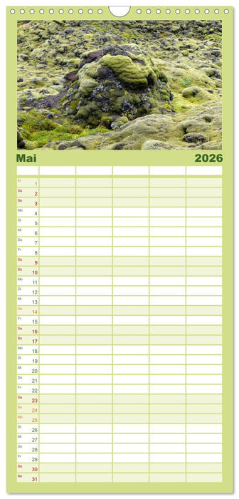 Island – Künstlerin Natur (CALVENDO Familienplaner 2026)