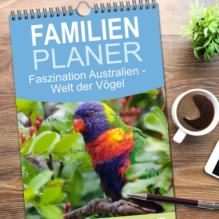 Faszination Australien - Welt der Vögel (CALVENDO Familienplaner 2026)