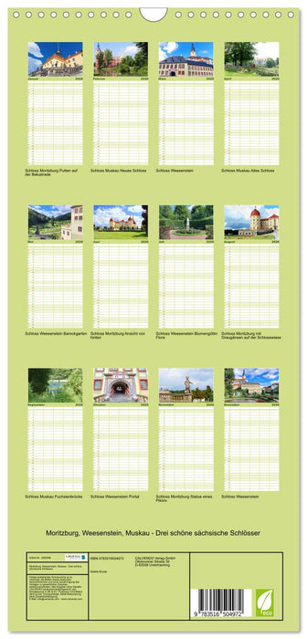 Moritzburg, Weesenstein, Muskau - Drei schöne sächsische Schlösser (CALVENDO Familienplaner 2026)