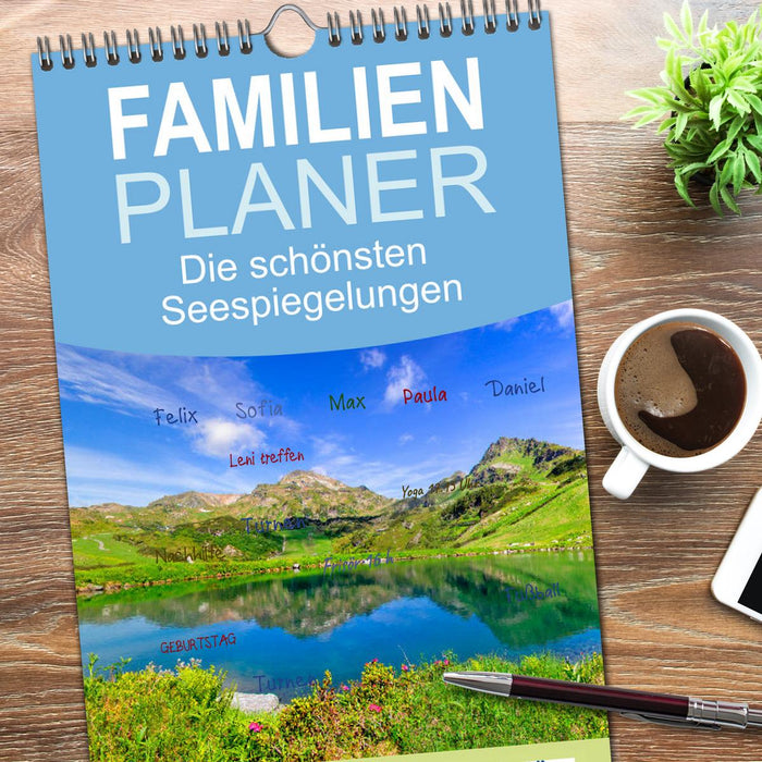 Die schönsten Seespiegelungen (CALVENDO Familienplaner 2026)
