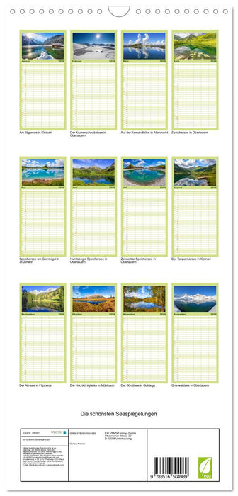 Die schönsten Seespiegelungen (CALVENDO Familienplaner 2026)