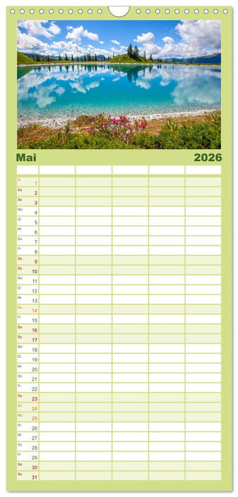 Die schönsten Seespiegelungen (CALVENDO Familienplaner 2026)