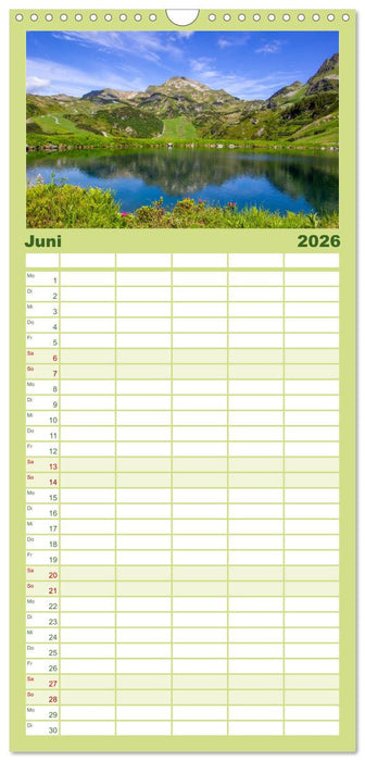 Die schönsten Seespiegelungen (CALVENDO Familienplaner 2026)