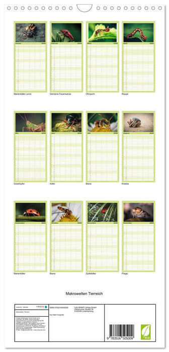 Makrowelten Tierreich (CALVENDO Familienplaner 2026)