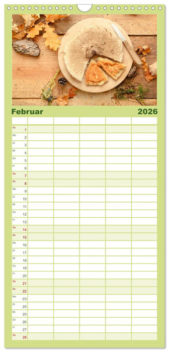 Köstliche Waldpilze (CALVENDO Familienplaner 2026)